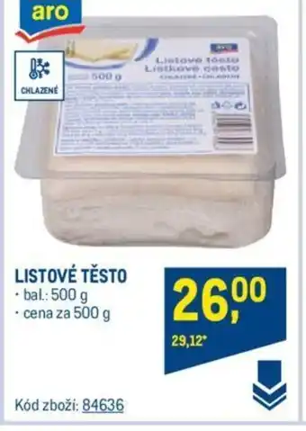 Makro LISTOVÉ TĚSTO nabídka