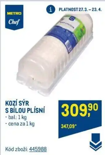 Makro KOZÍ SÝR S BÍLOU PLÍSNÍ nabídka