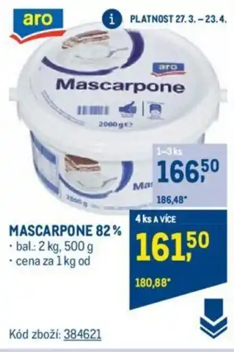 Makro MASCARPONE 82% nabídka