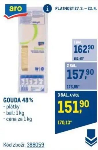 Makro GOUDA 48% nabídka