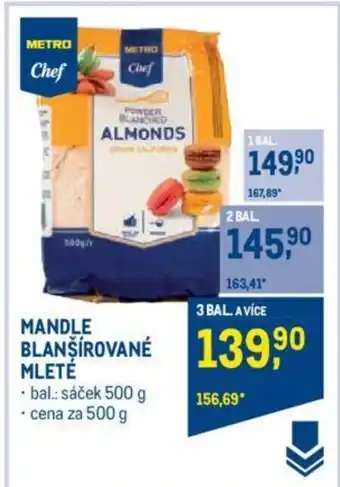 Makro MANDLE BLANŠÍROVANÉ MLETÉ nabídka