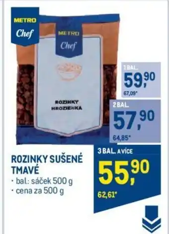 Makro ROZINKY SUŠENÉ TMAVÉ nabídka