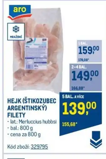 Makro HEJK (ŠTIKOZUBEC ARGENTINSKÝ) FILETY nabídka