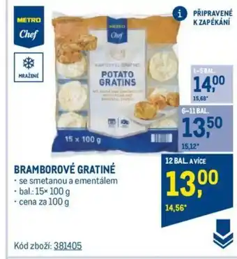 Makro BRAMBOROVÉ GRATINÉ nabídka