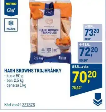 Makro HASH BROWNS TROJHRÁNKY nabídka