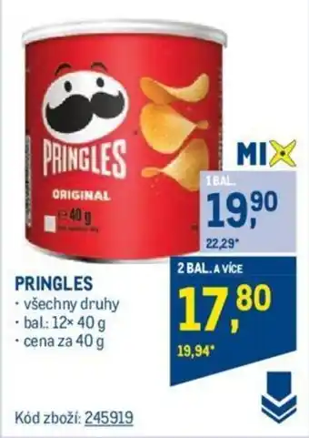 Makro PRINGLES nabídka