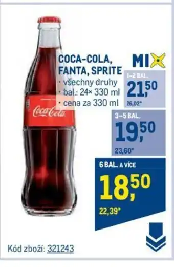 Makro COCA-COLA, FANTA, SPRITE nabídka