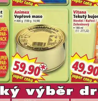 Norma Animex vepřové maso nabídka