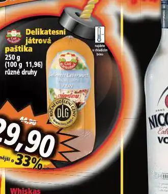 Norma Delikatesní játrová paštika nabídka