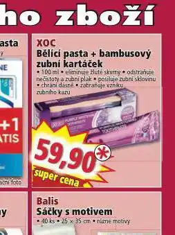 Norma Xoc bělicí pasta + bambusový zubní kartáček nabídka