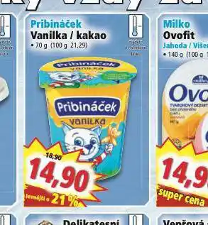 Norma Pribináček vanilka / kakao nabídka