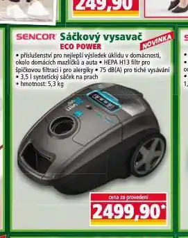 Norma Sencor sáčkový vysavač nabídka