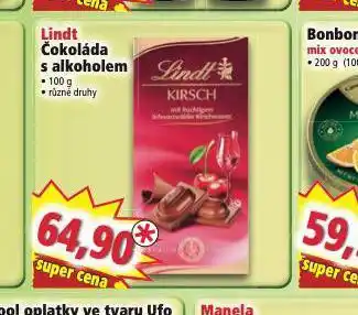 Norma Lindt čokoláda s alkoholem nabídka
