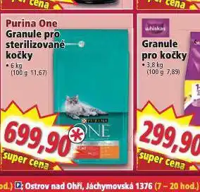 Norma Purina one granule pro sterilizované kočky nabídka