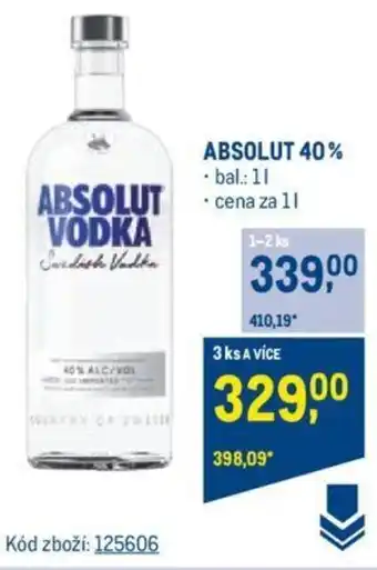 Makro ABSOLUT 40% nabídka