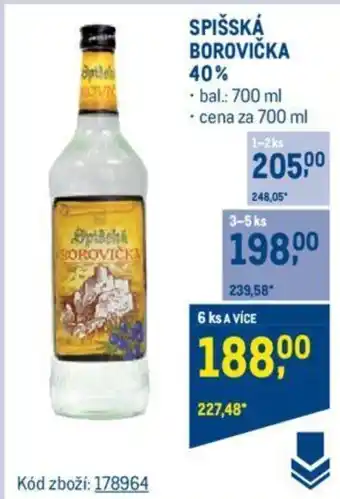 Makro SPIŠSKÁ BOROVIČKA 40% nabídka