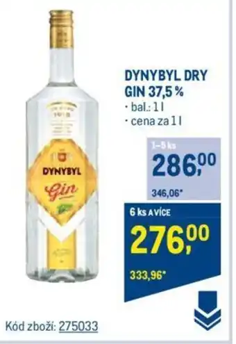 Makro DYNYBYL DRY GIN 37,5% nabídka