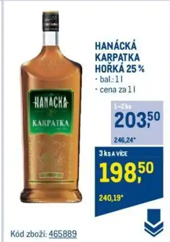 Makro HANÁCKÁ KARPATKA HOŘKÁ 25% nabídka