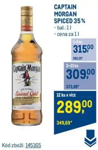 Makro CAPTAIN MORGAN SPICED 35% nabídka