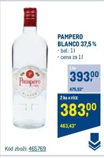 Makro PAMPERO BLANCO 37,5% nabídka