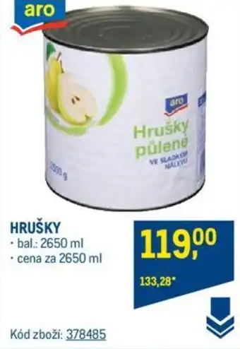 Makro HRUŠKY nabídka