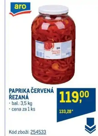 Makro PAPRIKA ČERVENÁ ŘEZANÁ nabídka