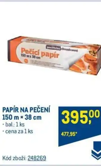 Makro PAPÍR NA PEČENÍ 150 m x 38 cm nabídka