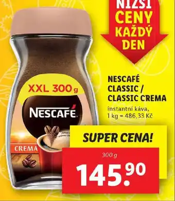 Lidl NESCAFÉ CLASSIC/ CLASSIC CREMA nabídka