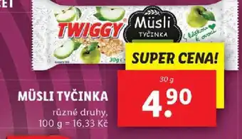 Lidl MÜSLI TYČINKA nabídka