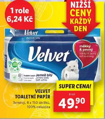 Lidl VELVET TOALETNÍ PAPÍR nabídka