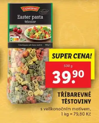 Lidl TŘÍBAREVNÉ TĚSTOVINY nabídka