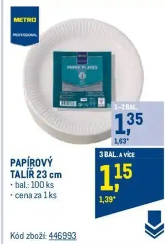 Makro PAPÍROVÝ TALÍŘ 23 cm nabídka