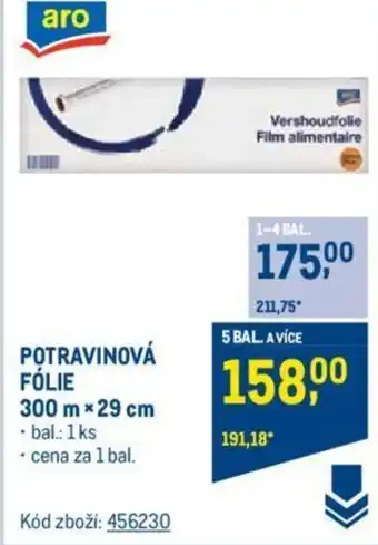 Makro POTRAVINOVÁ FOLIE 300 m x 29 cm nabídka