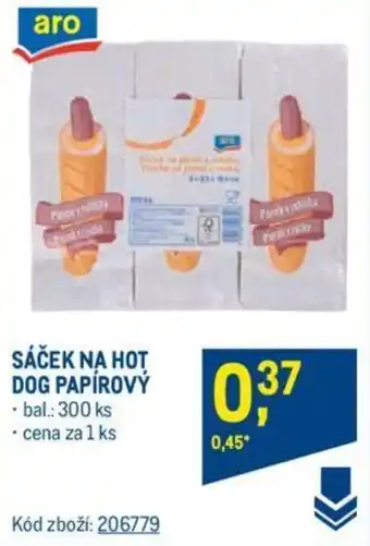 Makro SÁČEK NA HOT DOG PAPÍROVÝ nabídka