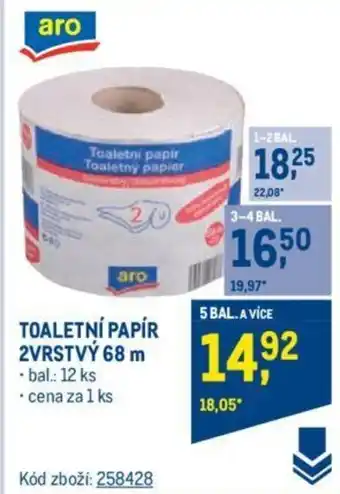 Makro TOALETNÍ PAPÍR 2VRSTVÝ 68 m nabídka