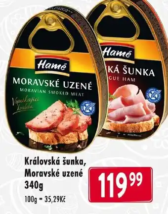 Qanto Královská šunka, Moravské uzené 340g nabídka