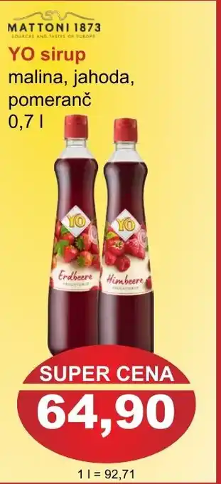 PLUS JIP YO sirup malina, jahoda, pomeranč 0,7l nabídka