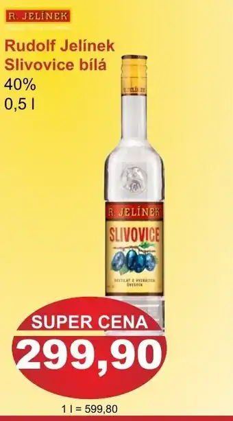Rudolf Jelínek Slivovice bílá 40% 0.5L
