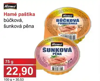 PLUS JIP Hamé paštika bůčková, šunková pěna nabídka