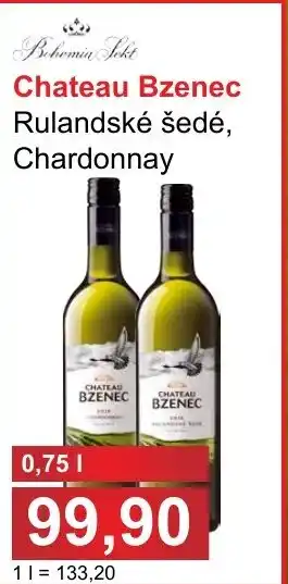 PLUS JIP Chateau Bzenec Rulandské šedé, Chardonnay 0.75L nabídka