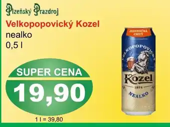 PLUS JIP Velkopopovický Kozel nealko 0,5L nabídka