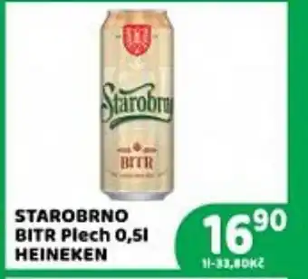 Brněnka STAROBRNO BITR Plech 0,5L HEINEKEN nabídka