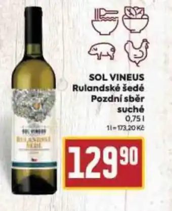 Billa SOL VINEUS Rulandské šedé Pozdní sběr suché nabídka