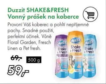 Duzzit SHAKE&FRESH Vonný prášek na koberce