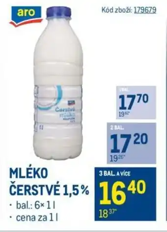 Makro MLÉKO ČERSTVÉ 1.5% nabídka