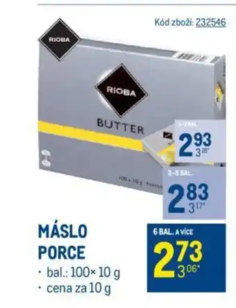 Makro MÁSLO PORCE nabídka