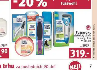 Rossmann Fusswohl elektrický pilník na nohy nabídka