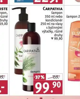 Rossmann Carpathia šampon, kondicioner nabídka