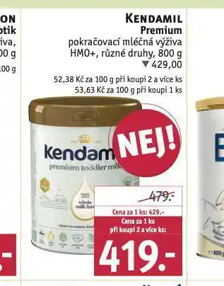 Rossmann Kendamil premium pokračovací mléčná výživa nabídka