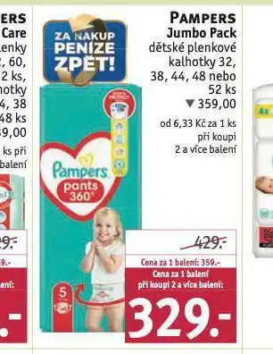 Rossmann Pampers dětské plenky nabídka